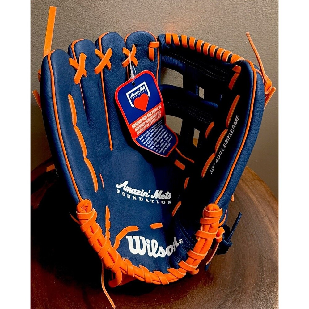 New York Mets Foundation Wilson Baseball Glove A450 Left Handed Throw 12”